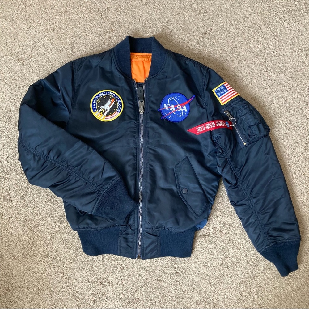 Alpah Industries Military Bomber Jacket Nasa Reversible